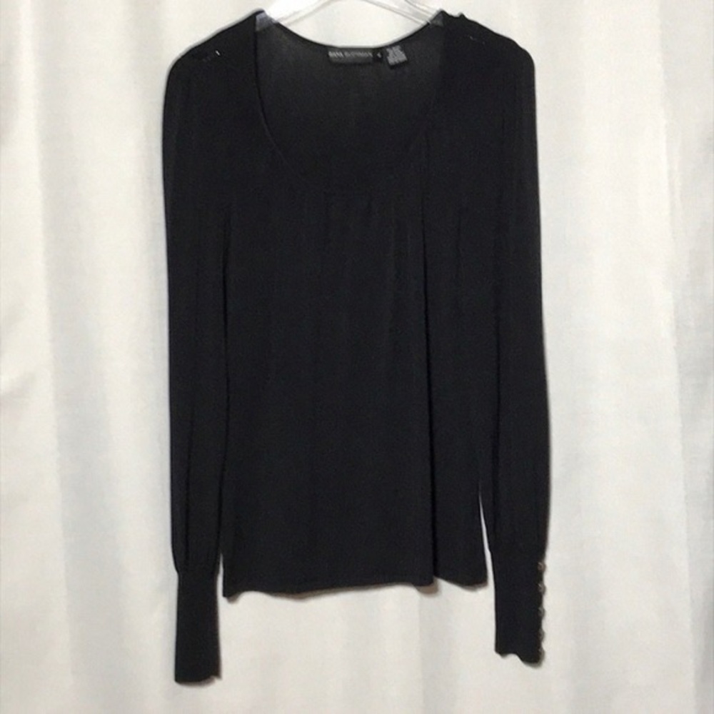 Dana Buchman Black Long Sleeve Top